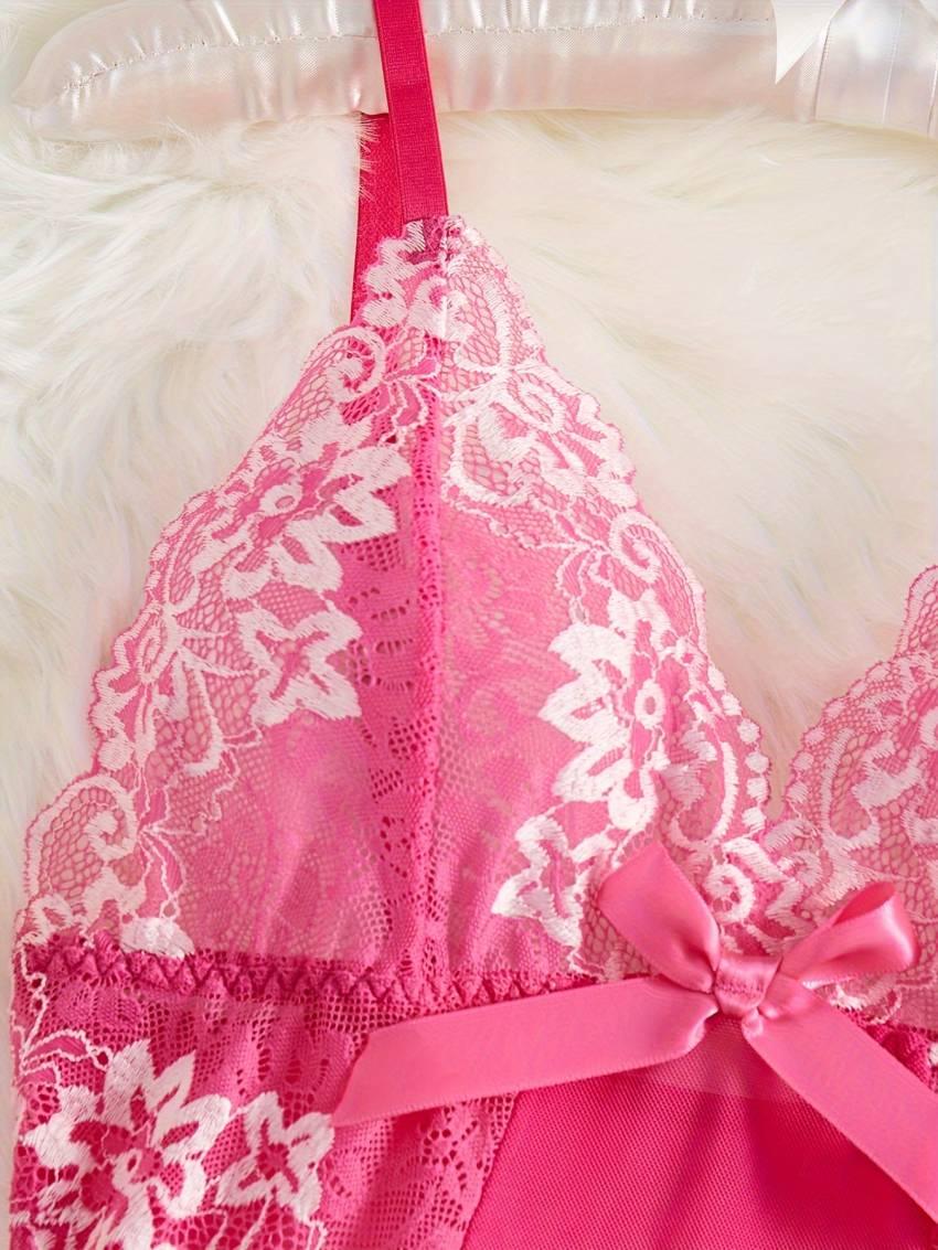 Sexy Deep V Open Back Lace Nightdress - Women's Nightwear & Dresses - Image 35